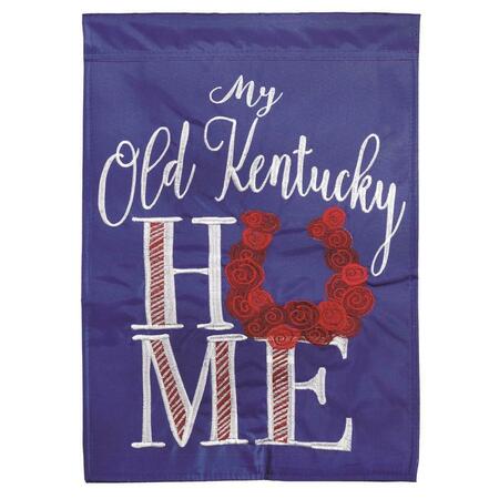RECINTO 13 x 18 in. Old Kentucky Home Applique Garden Flag RE3467819